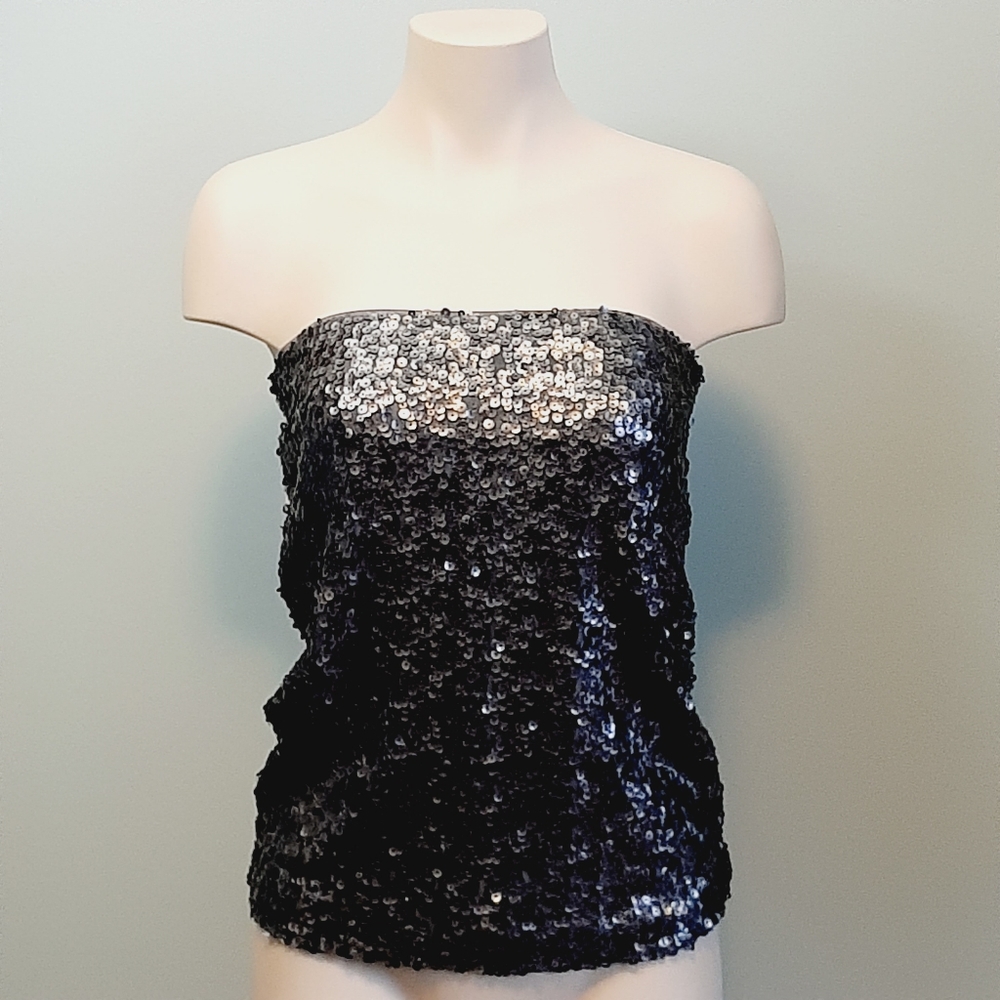 🅱️🅾️G🅾️ Cotton On metallic gunmetal grey sequins sparkling mini skirt